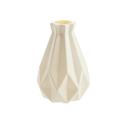 Vase Decoration Home Plastic Vase White Imitation Ceramic Flower Pot Flower